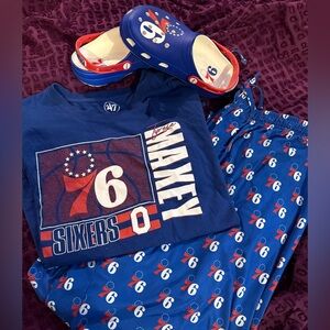 Philadelphia 76ers Set XXL w/ Crocs 9 M / W 11, EUC